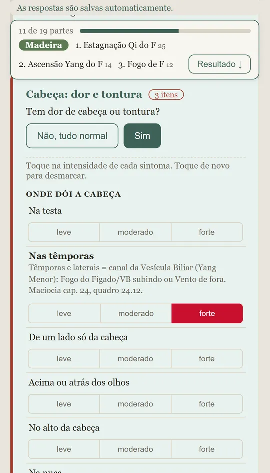 Perguntas da parte Cabeça com explicação e fonte